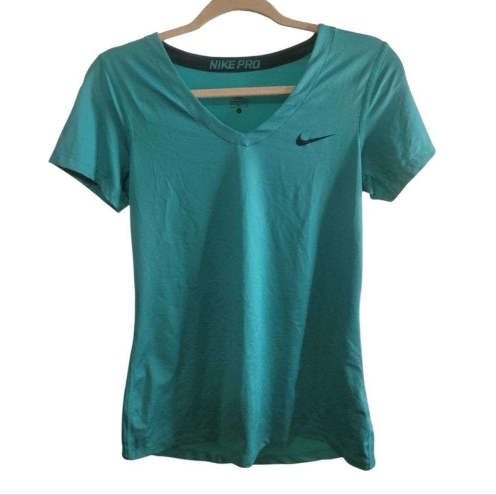 Nike Women's Aqua V-Neck Tee Dri-fit